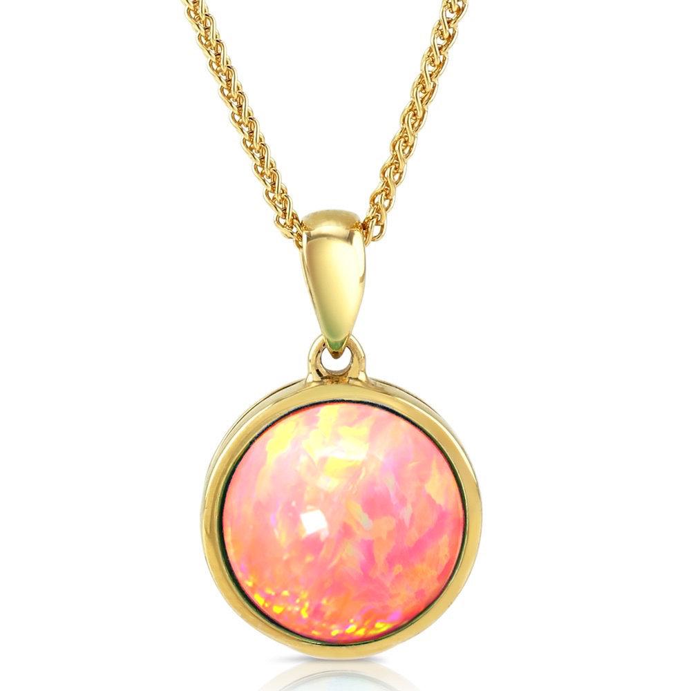 Pink top Opal Necklace